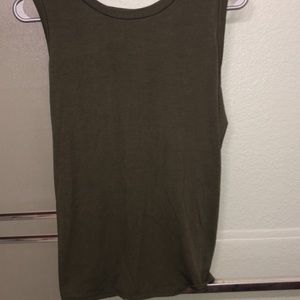 NORTH FACE- Army Green Wander Tank with Tie in Back